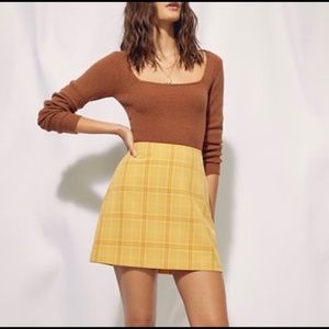 Aritzia Wilfred Renee Plaid Mini Skirt